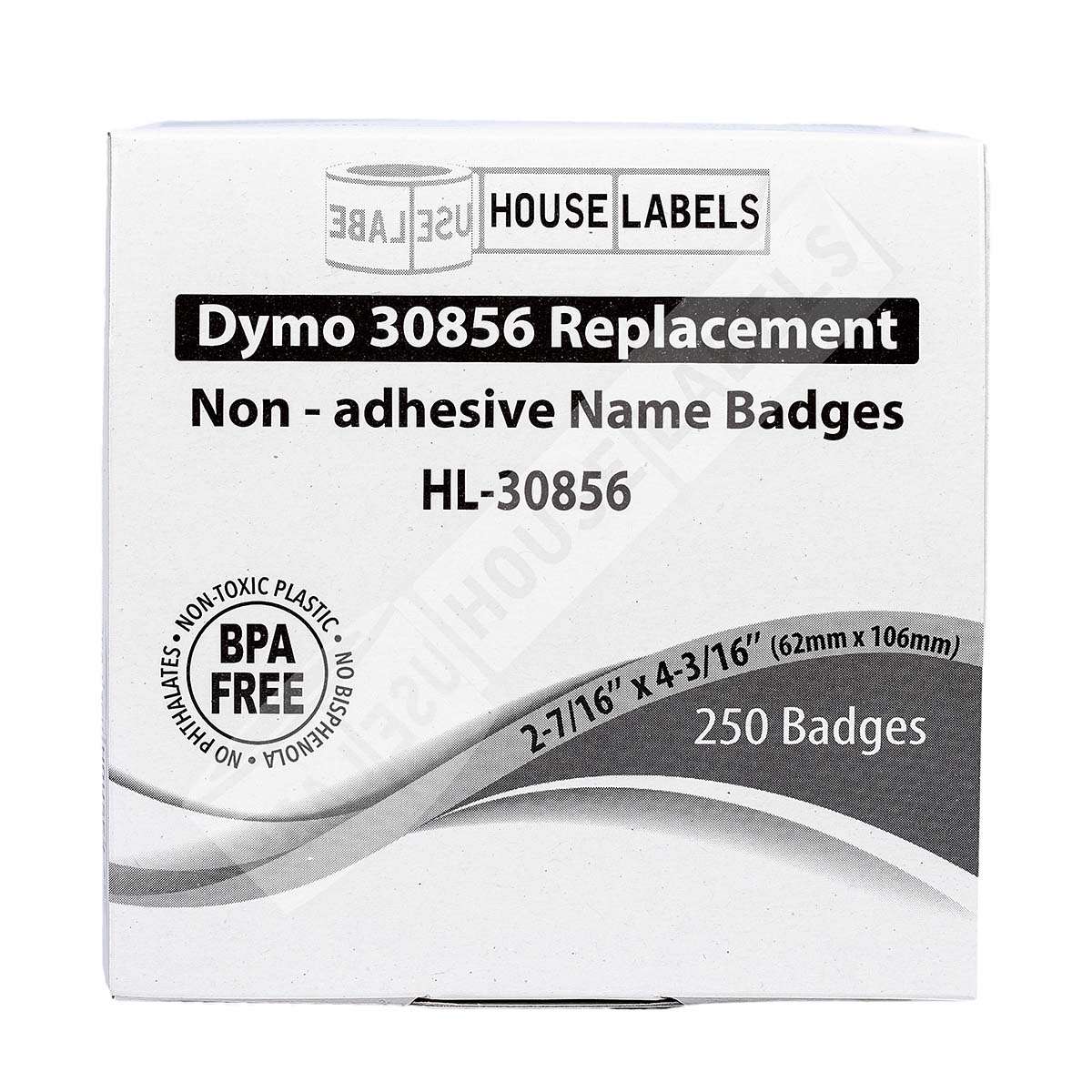 Dymo Non Adhesive Name Badges White Houselabels