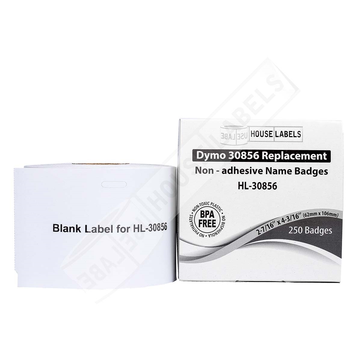 Dymo Non Adhesive Name Badges White Houselabels