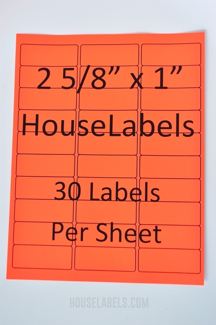 Avery 5160 | 30-Up/Page | 700 Sheets Neon Red | HouseLabels.com