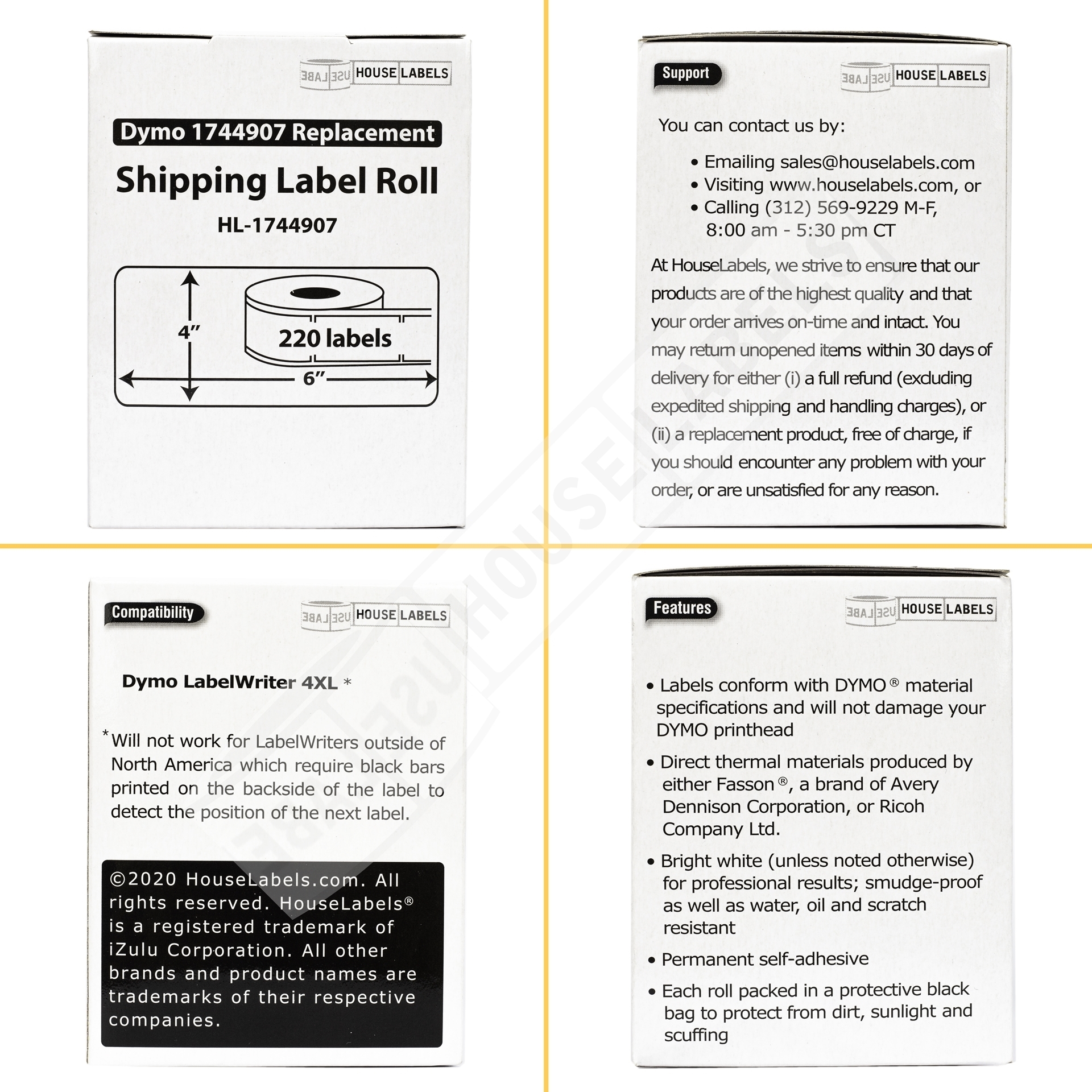 DYMO 1744907 Shipping Labels | 1