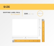 Picture of Dymo - 1744907 Shipping Labels (4 Rolls - Best Value)