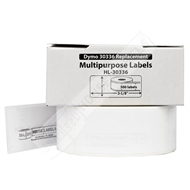 HOUSELABELS Compatible DYMO 30336 Multipurpose Labels (1 x 2-1/8) in  Polypropylene Compatible with Rollo, Some DYMO LW Printers, 24 Rolls / 500