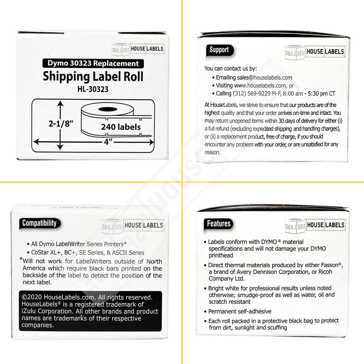 DYMO 30323 Shipping Labels | Permanent Adhesive | HouseLabels.com