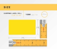 Picture of Zebra – 2.25 x 1.25 YELLOW (20 Rolls – Best Value)