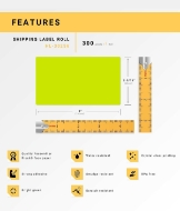 Picture of Dymo - 30256 GREEN Shipping Labels (50 Rolls – Best Value)