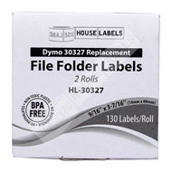  Dymo Printer Compatible 30277 File Folder Labels 2-up, 9/16 x  3-7/16” - 260 Labels Per Roll