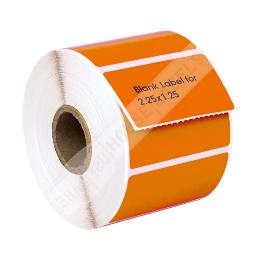 Picture of Zebra – 2.25 x 1.25 ORANGE (34 Rolls – Best Value)