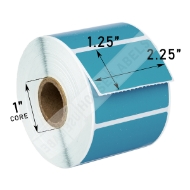 Picture of Zebra – 2.25 x 1.25 BLUE (6 Rolls – Best Value)