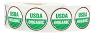 Picture of 16 Rolls (16000 labels) USDA Organic Labels 1 Inch Round Circle Adhesive Stickers