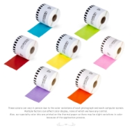 Picture of Brother DK-2205-COMBO PACK (14 Rolls Your Choice BLUE, GREEN, RED, YELLOW, ORANGE, PINK, PURPLE – Best Value)