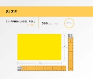 Picture of Zebra – 3 x 5 YELLOW (6 Rolls – Best Value)