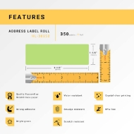 Picture of Dymo - 30252 GREEN Address Labels (36 Rolls - Best Value)