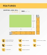 Picture of Dymo - 30256 GREEN Shipping Labels (50 Rolls – Best Value)