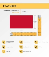 Picture of Dymo - 30256 RED Shipping Labels