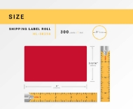 Picture of Dymo - 30256 RED Shipping Labels