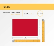 Picture of Dymo - 1744907 RED Shipping Labels