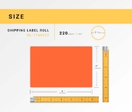 Picture of Dymo - 1744907 ORANGE Shipping Labels