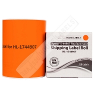 Picture of Dymo - 1744907 ORANGE Shipping Labels (4 Rolls - Best Value)