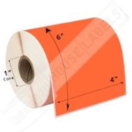 Picture of Zebra – 4 x 6 ORANGE (4 Rolls – Best Value)