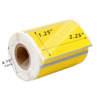 Picture of Zebra - 2.25x1.25 YELLOW  (10 Rolls - Best Value) 