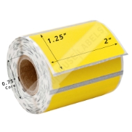 Picture of Zebra - 2x1.25 YELLOW (25 Rolls -  Best Value)