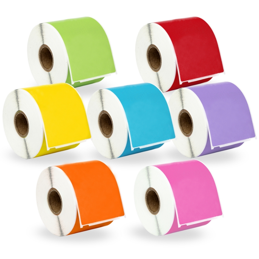 Picture of Dymo - 30256 Color Combo Pack (12 Rolls - Your Choice - Blue, Green, Orange, Pink, Lavender, Red and Yellow) with Best Value