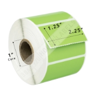 Picture of Zebra – 2.25 x 1.25 GREEN (6 Rolls – Best Value)